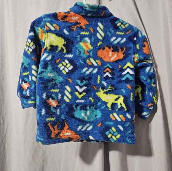 Columbia Toddler Zing III Fleece Zip Up With Buffalo And Reindeer Print - Picture 4 of 9